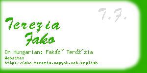 terezia fako business card